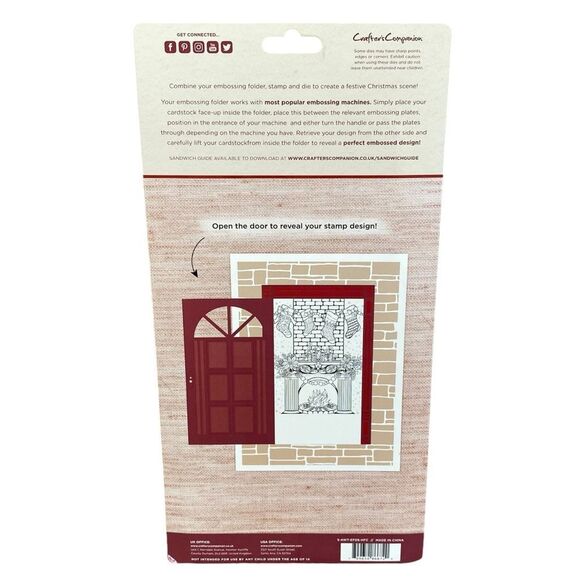 Crafters Companion Embossing Folder Metal Die Stamp 3/p Set A Winters Tale NWT - Picture 2 of 6
